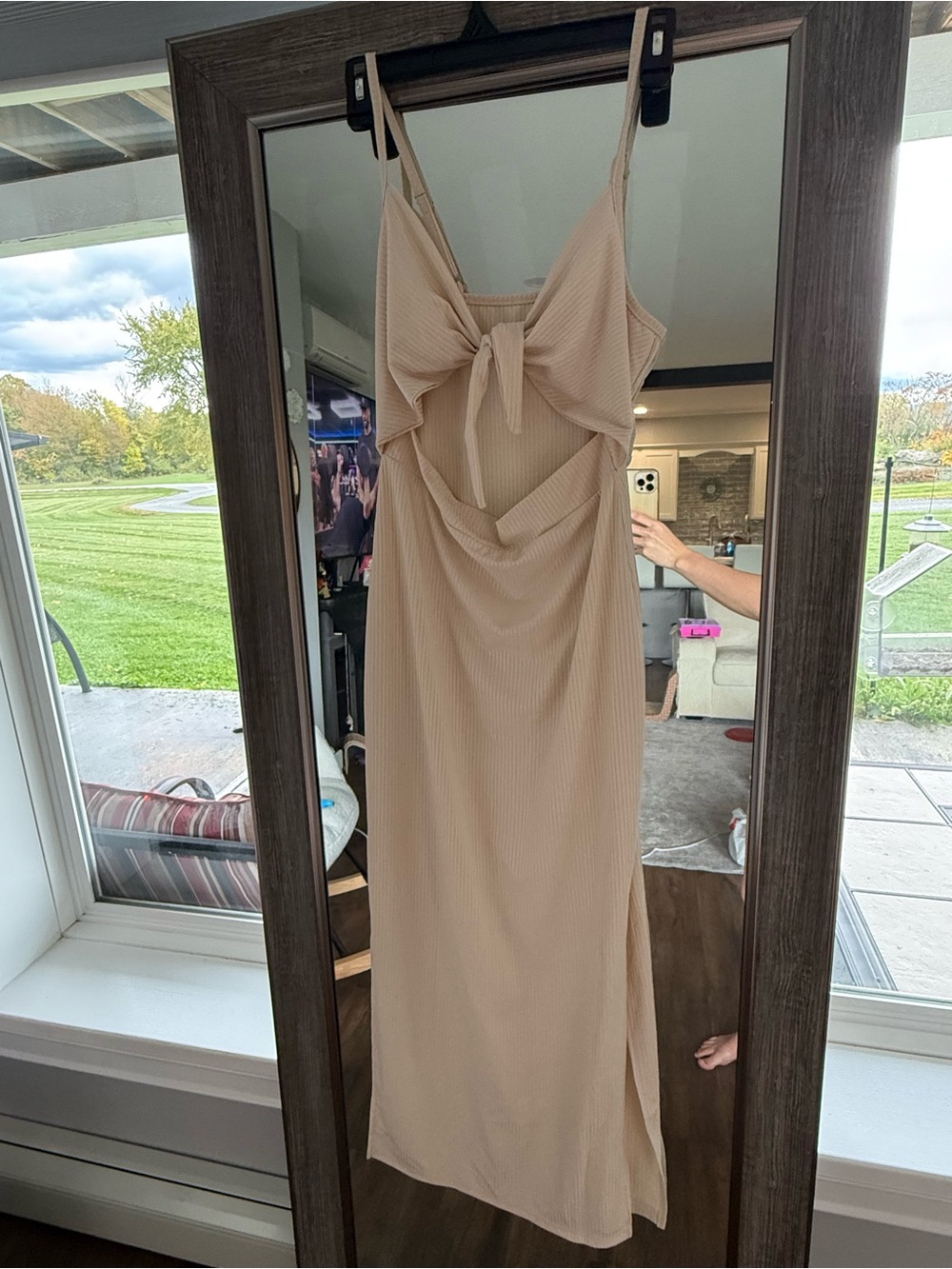 ✨Beige Tie-Front Dress✨